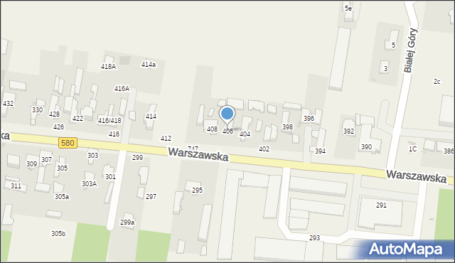 Zielonki-Wieś, Warszawska, 406, mapa Zielonki-Wieś