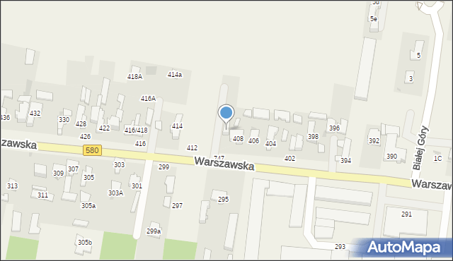 Zielonki-Wieś, Warszawska, 410, mapa Zielonki-Wieś