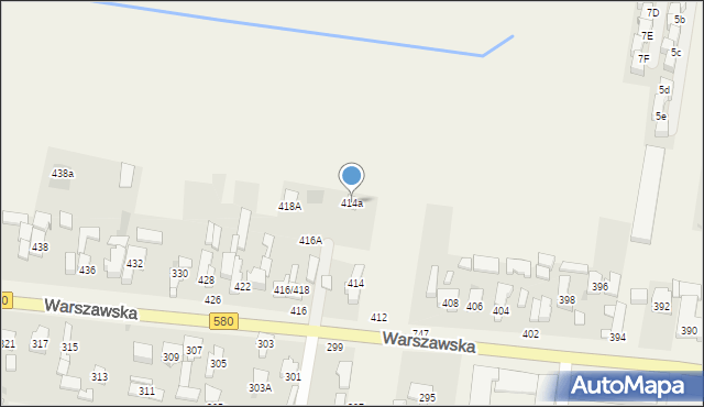 Zielonki-Wieś, Warszawska, 414a, mapa Zielonki-Wieś