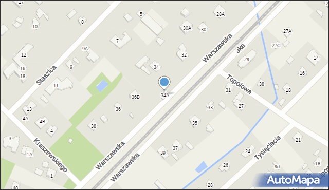 Złotokłos, Warszawska, 34A, mapa Złotokłos