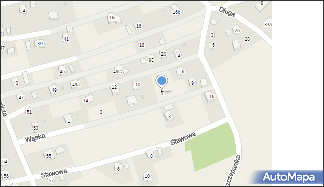 Zręcin, Wąska, 7, mapa Zręcin