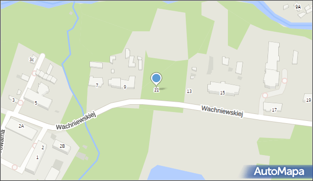 Zwierzyniec, Wachniewskiej, 11, mapa Zwierzyniec