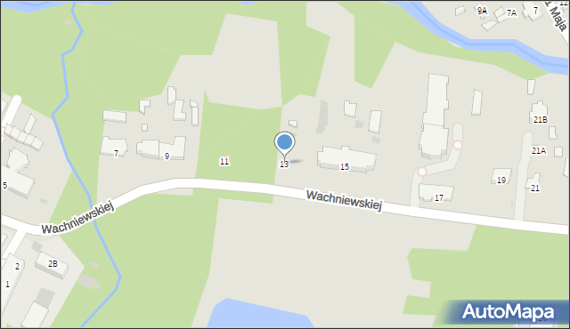 Zwierzyniec, Wachniewskiej, 13, mapa Zwierzyniec