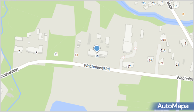 Zwierzyniec, Wachniewskiej, 15, mapa Zwierzyniec