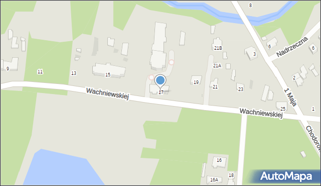 Zwierzyniec, Wachniewskiej, 17, mapa Zwierzyniec