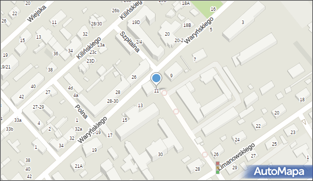 Żyrardów, Waryńskiego Ludwika, 11, mapa Żyrardów