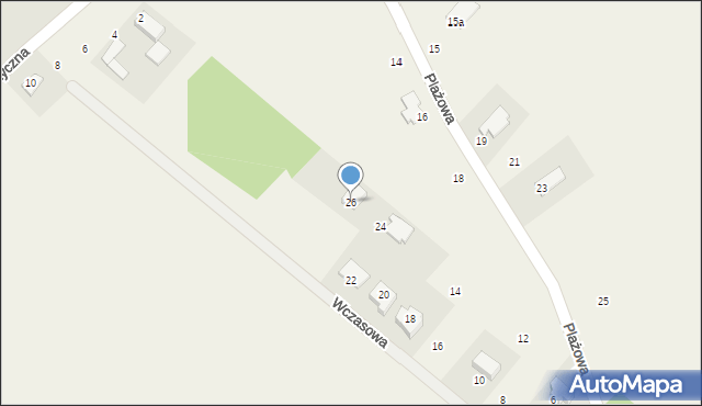 Aleksandrowo, Wczasowa, 26, mapa Aleksandrowo