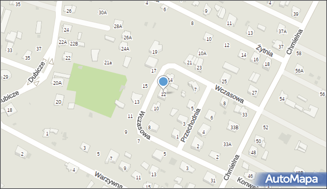 Bielsk Podlaski, Wczasowa, 12, mapa Bielsk Podlaski