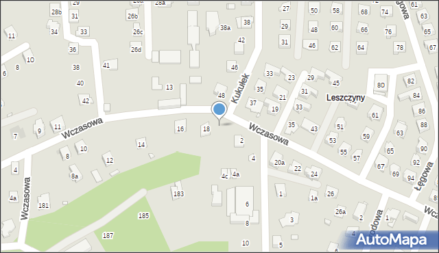 Bielsko-Biała, Wczasowa, 18a, mapa Bielsko-Białej