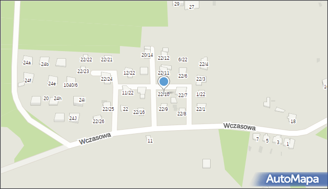 Blachownia, Wczasowa, 22/10, mapa Blachownia