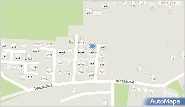 Blachownia, Wczasowa, 22/6, mapa Blachownia