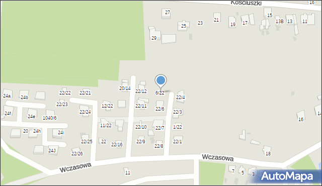 Blachownia, Wczasowa, 6/22, mapa Blachownia