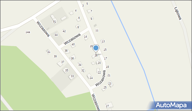 Błądzim, Wczasowa, 18, mapa Błądzim