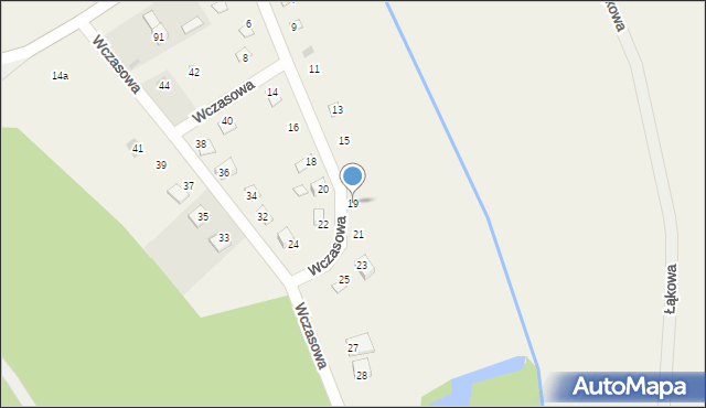 Błądzim, Wczasowa, 19, mapa Błądzim