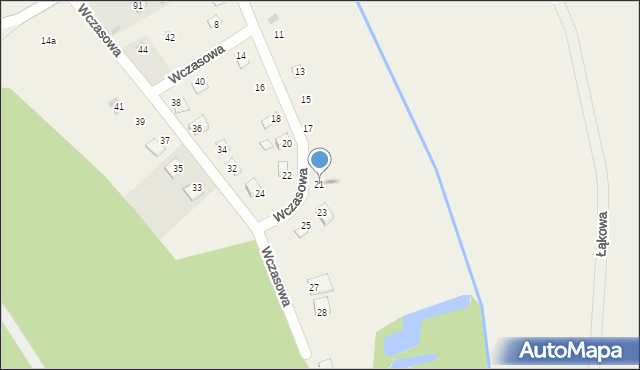 Błądzim, Wczasowa, 21, mapa Błądzim