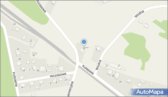 Bolęcin, Wczasowa, 12, mapa Bolęcin