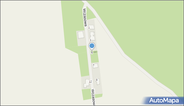 Borowe, Wczasowa, 5, mapa Borowe