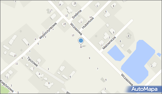 Ciele, Wczasowa, 11, mapa Ciele