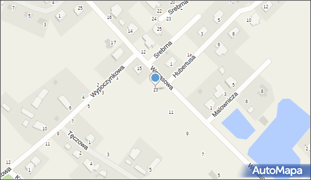 Ciele, Wczasowa, 13, mapa Ciele