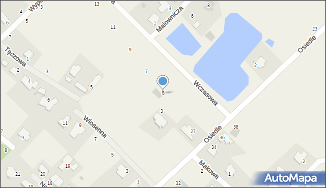 Ciele, Wczasowa, 5, mapa Ciele