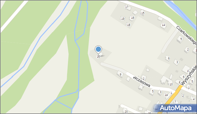 Cisiec, Wczasowa, 10, mapa Cisiec