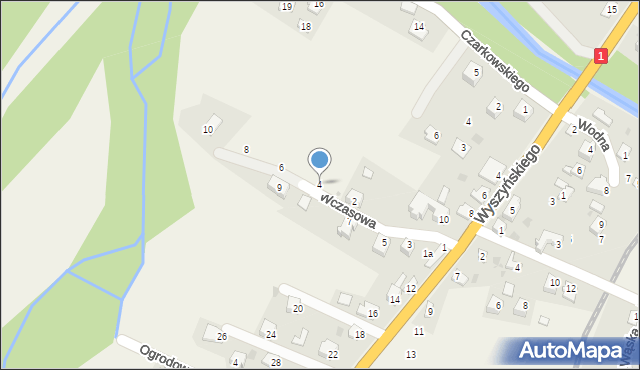 Cisiec, Wczasowa, 4, mapa Cisiec