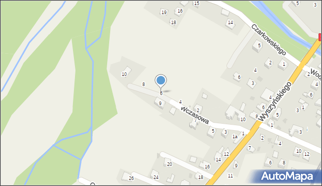Cisiec, Wczasowa, 6, mapa Cisiec