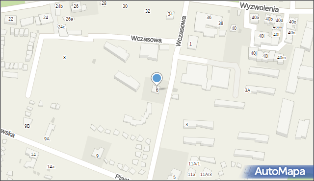 Dźwirzyno, Wczasowa, 6, mapa Dźwirzyno