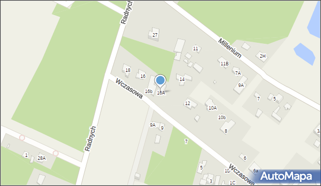 Głosków, Wczasowa, 16A, mapa Głosków