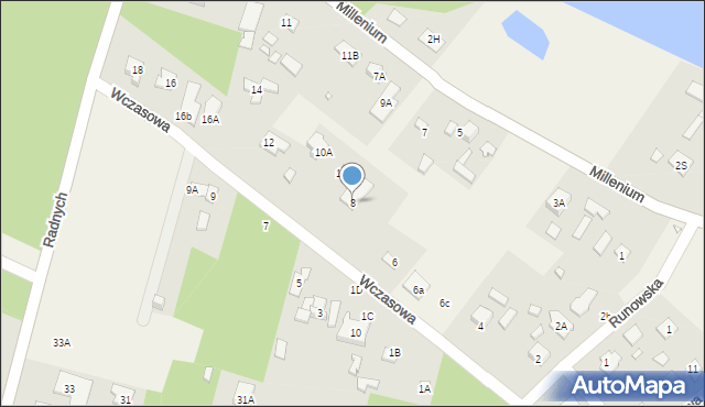 Głosków, Wczasowa, 8, mapa Głosków