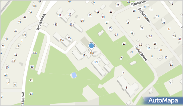 Gołubie, Wczasowa, 37a, mapa Gołubie