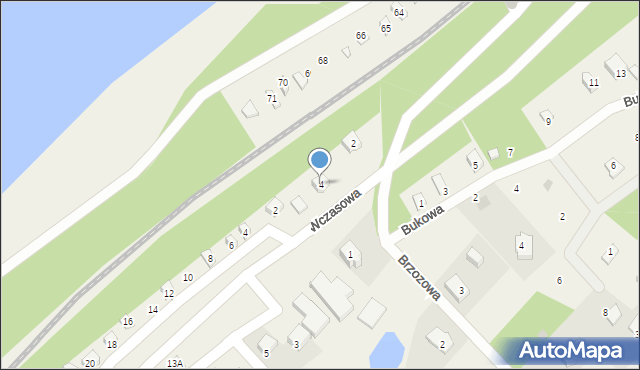 Gołubie, Wczasowa, 4, mapa Gołubie