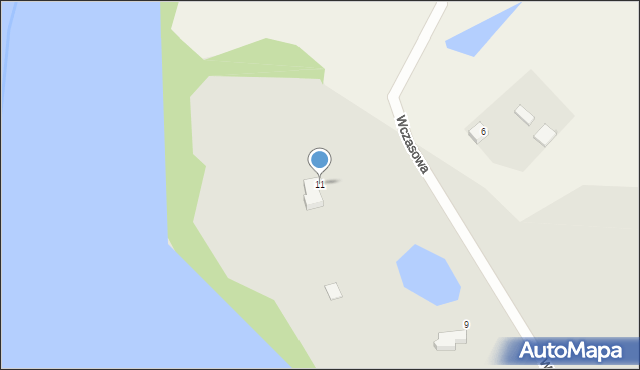 Górzno, Wczasowa, 11, mapa Górzno