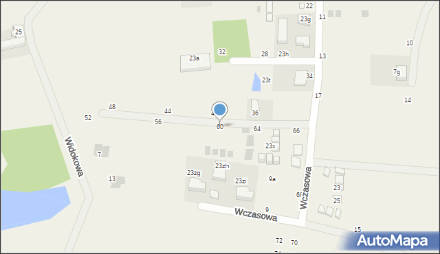 Jantar, Wczasowa, 62, mapa Jantar