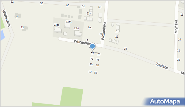 Jantar, Wczasowa, 72, mapa Jantar
