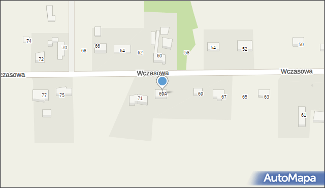 Karwieńskie Błoto Drugie, Wczasowa, 69A, mapa Karwieńskie Błoto Drugie