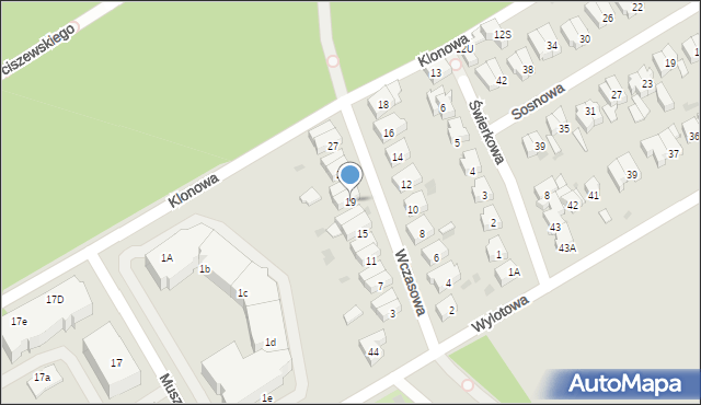 Kołobrzeg, Wczasowa, 19, mapa Kołobrzegu