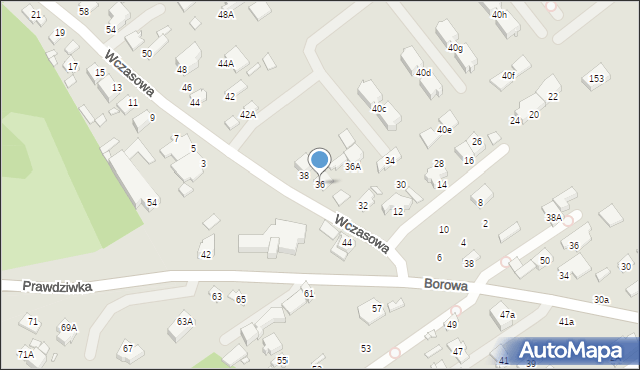 Konstancin-Jeziorna, Wczasowa, 36, mapa Konstancin-Jeziorna