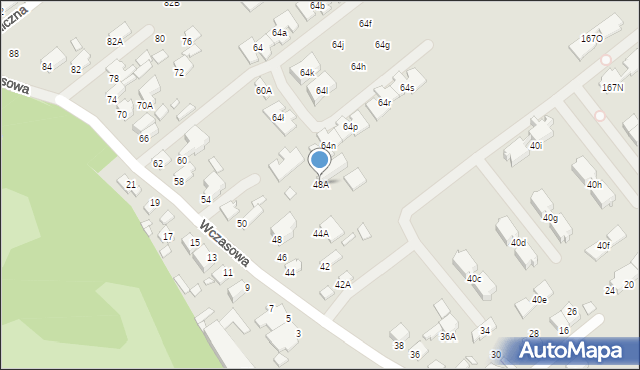 Konstancin-Jeziorna, Wczasowa, 48A, mapa Konstancin-Jeziorna