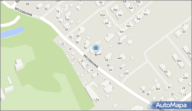 Konstancin-Jeziorna, Wczasowa, 50, mapa Konstancin-Jeziorna