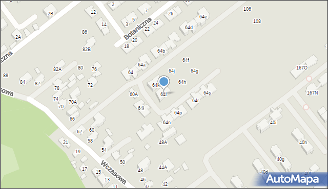 Konstancin-Jeziorna, Wczasowa, 64l, mapa Konstancin-Jeziorna