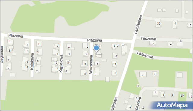 Koronowo, Wczasowa, 3, mapa Koronowo