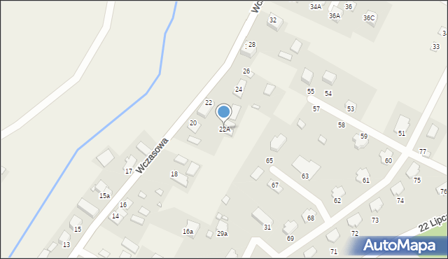 Kruklanki, Wczasowa, 22A, mapa Kruklanki