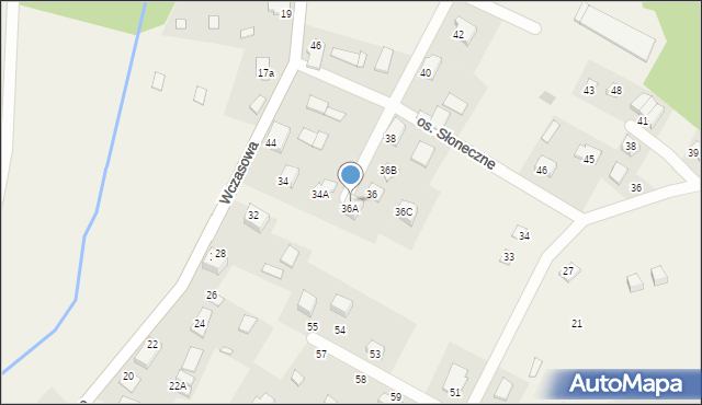 Kruklanki, Wczasowa, 36a/2, mapa Kruklanki