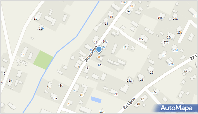 Kruklanki, Wczasowa, 8, mapa Kruklanki