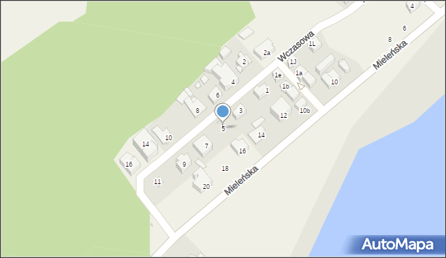 Łazy, Wczasowa, 5, mapa Łazy