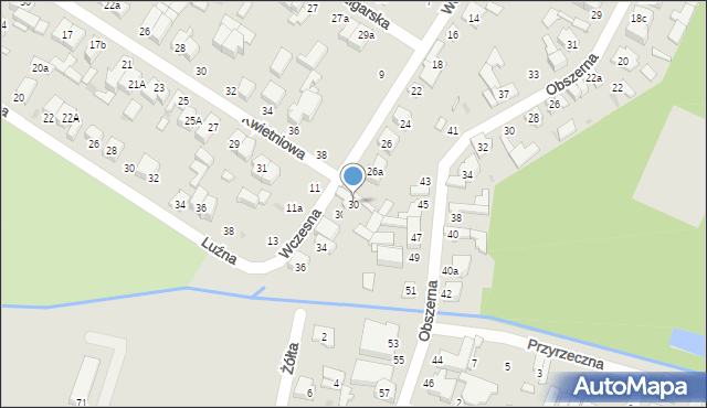Łódź, Wczesna, 30, mapa Łodzi