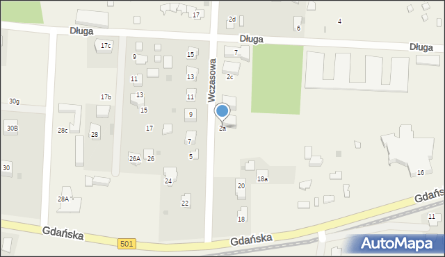 Mikoszewo, Wczasowa, 2a, mapa Mikoszewo