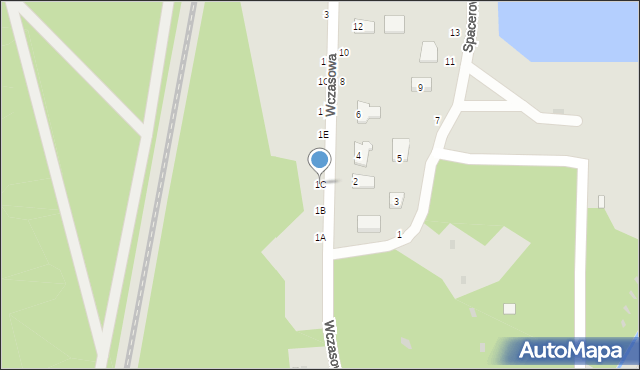 Nowa Dęba, Wczasowa, 1C, mapa Nowa Dęba