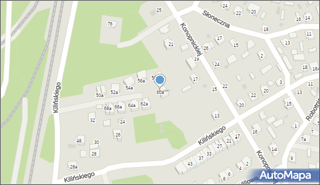 Nowa Dęba, Wczasowa, 60a, mapa Nowa Dęba